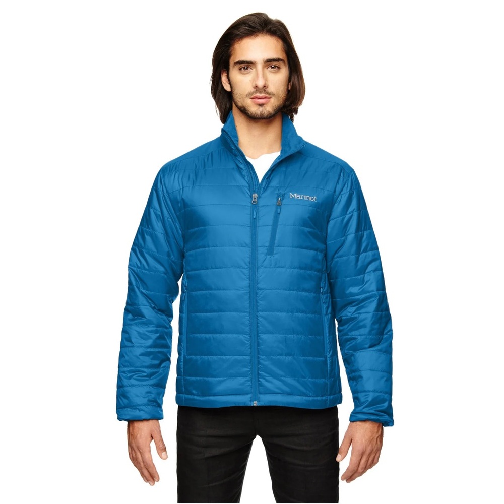 Marmot Men’s Medium Teal Lightweight Insulated Puffer Jacket Full Zip Outdoor